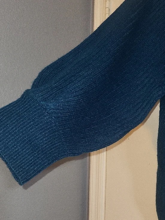 Liz Claiborne Deep Teal Ribbed Pullover Sweater - Picture 3 of 5